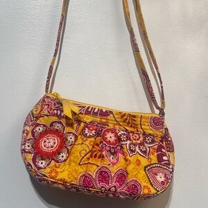 Vera Bradley Pink and Yellow Floral Crossbody Bag